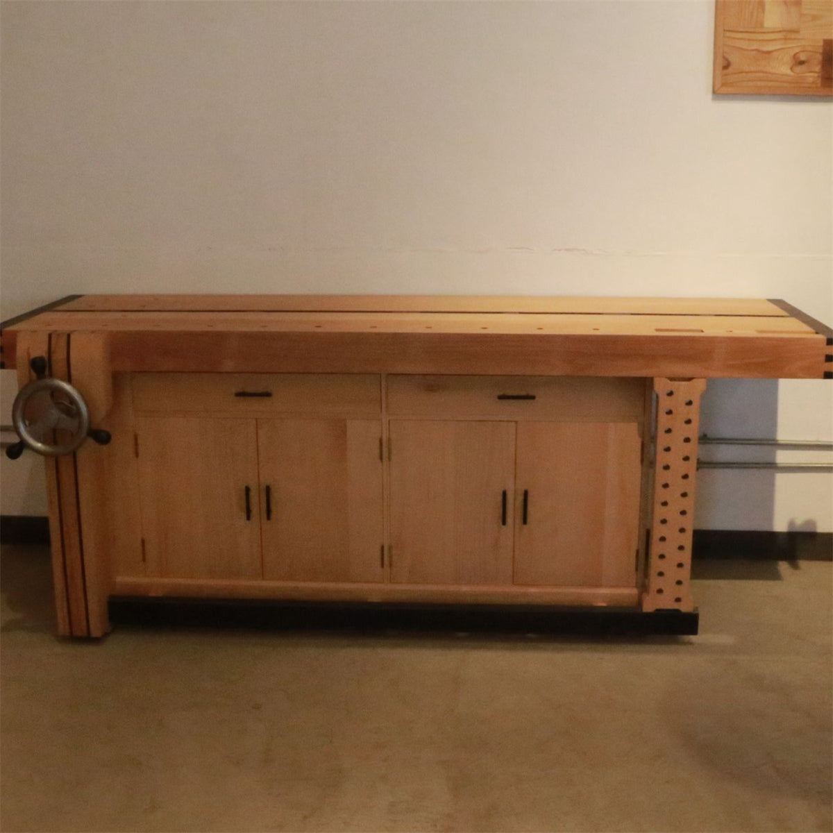 Custom Master Series Woodworking Workbench - Multifunctional Solid Wood Saw Table & Professional Carpenter Work Station