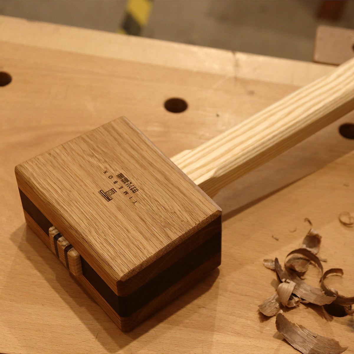 Solid Wood Woodworking Mallet - Heavy Duty Wooden Joinery Hammer for DIY, Carpentry &榫卯 Craft Projects