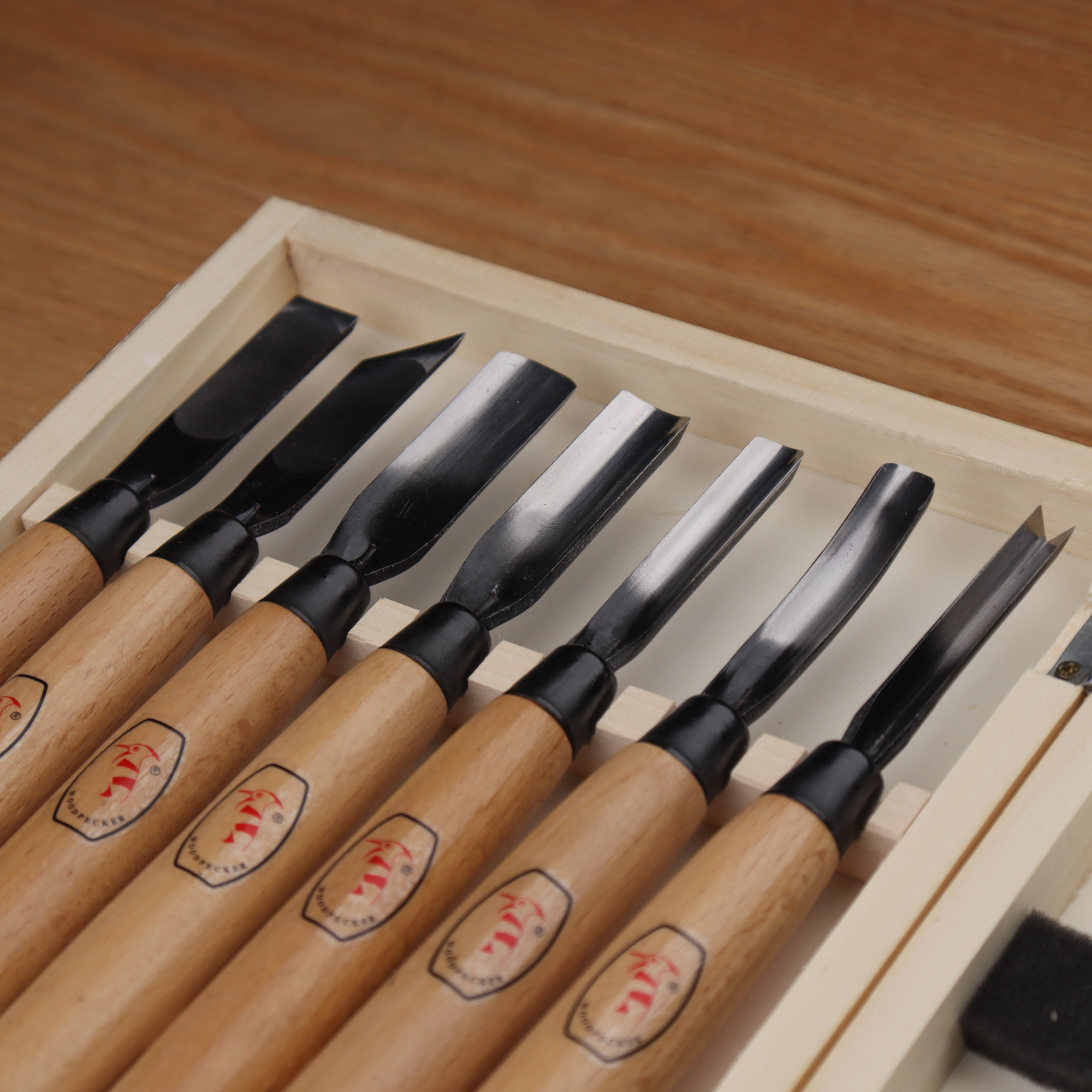 7-Piece Wood Carving Knife Set - Professional Hand Carving Tools for Woodworking, Whittling, and Spoon Making