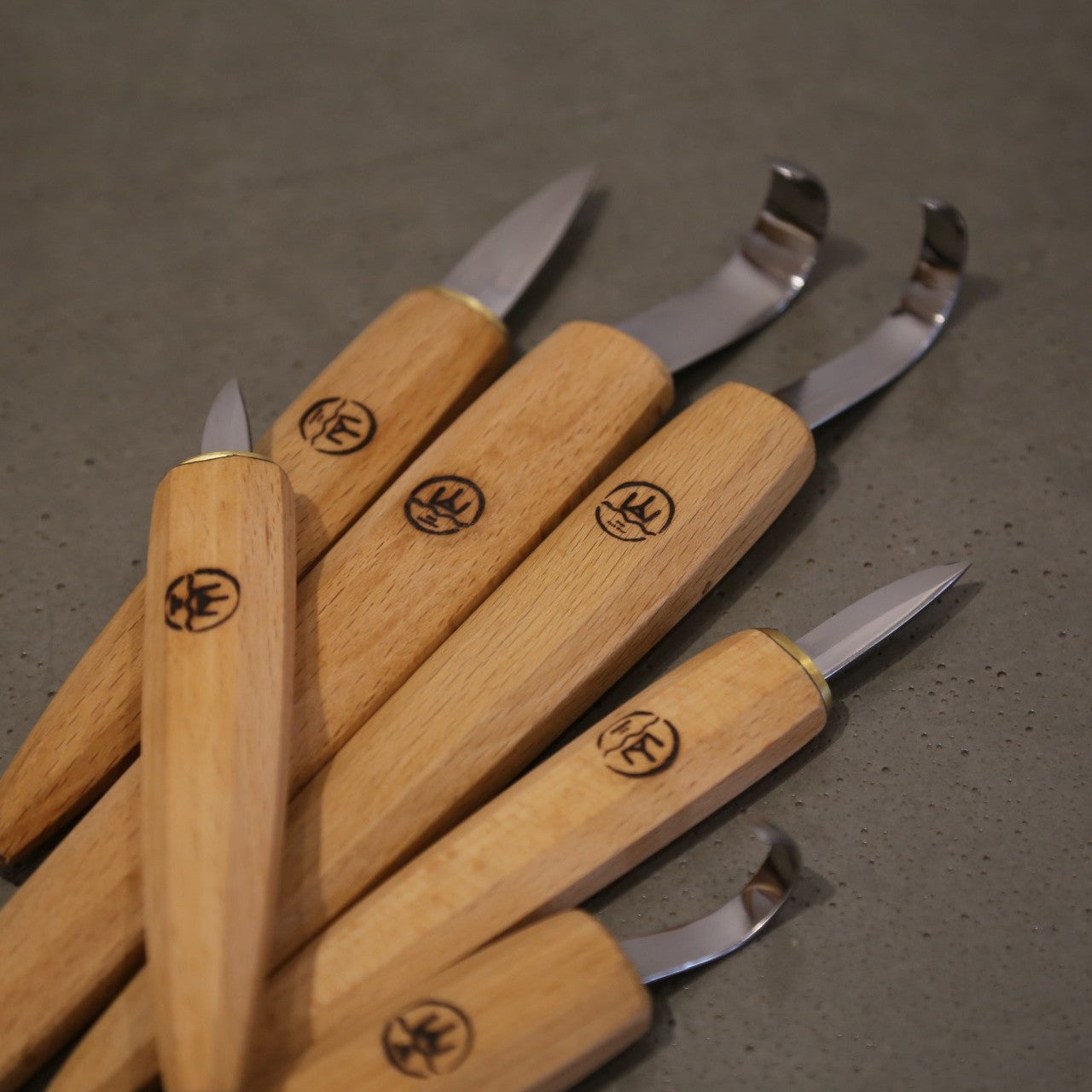 Wood Carving Gouge Spoon Knife, Yokote Blade, High Carbon Steel Whittling Knife with European Red Beech Wood Handle