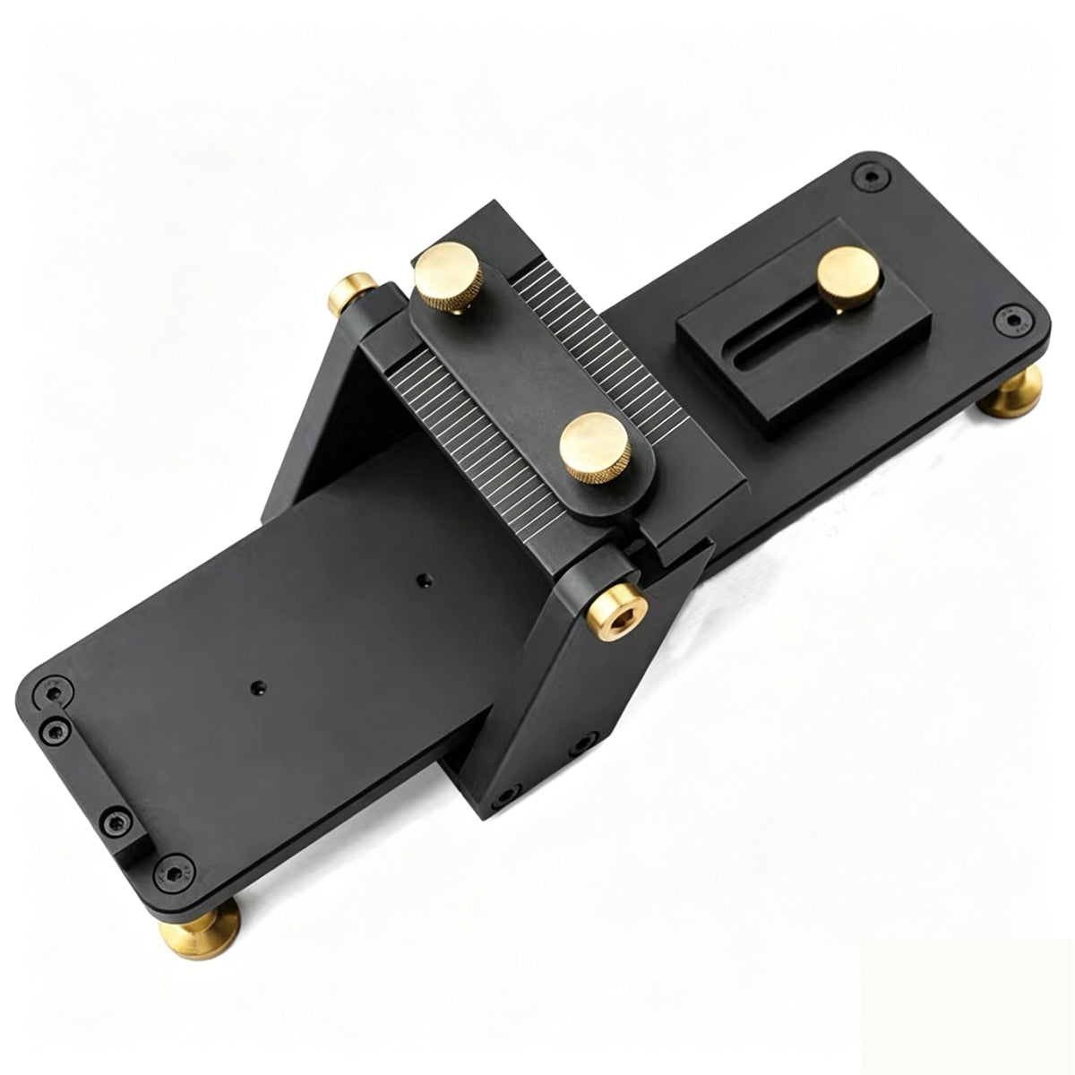 Woodworking Sharpening Jig with Straight Rail, Adjustable Angle Blade Sharpener for Chisels & Plane Irons, Anti-Slip Aluminum Alloy Grinding Guide System