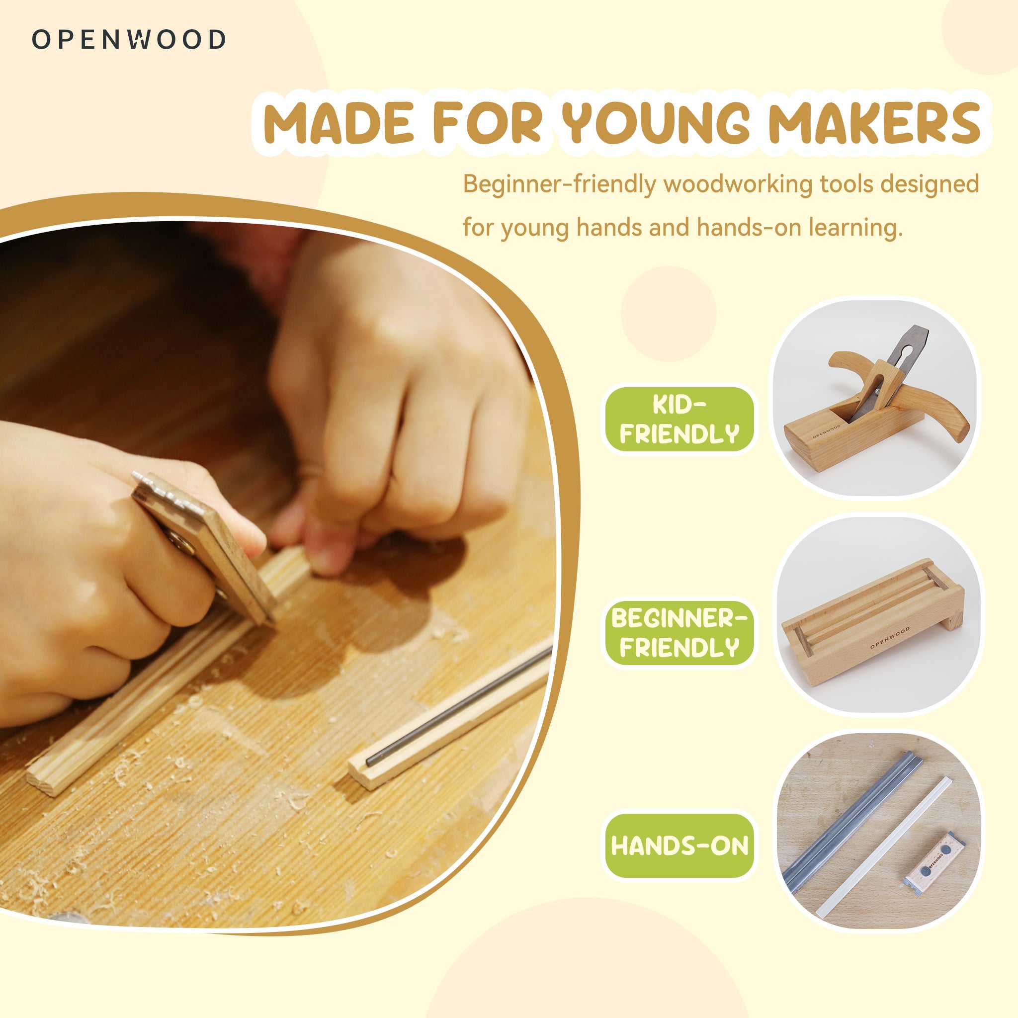 Kids DIY Wooden Pencil Making Kit｜Beginner Woodworking Tools for Hands-On Learning
