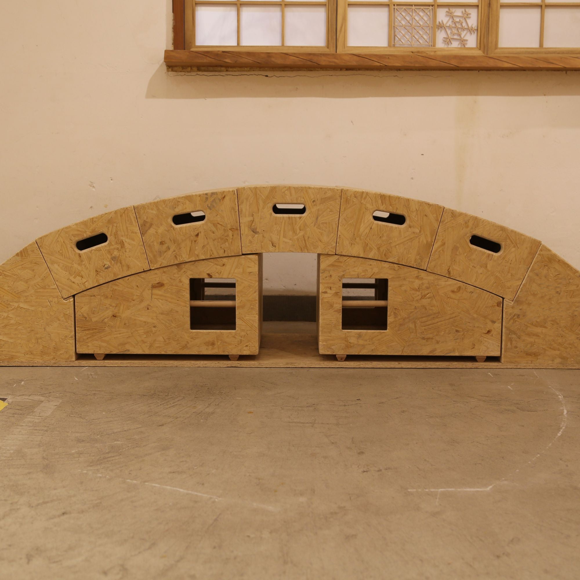Wooden Stone Arch Bridge Structural Principle Demonstration Model - OSB Board Teaching Model for Education