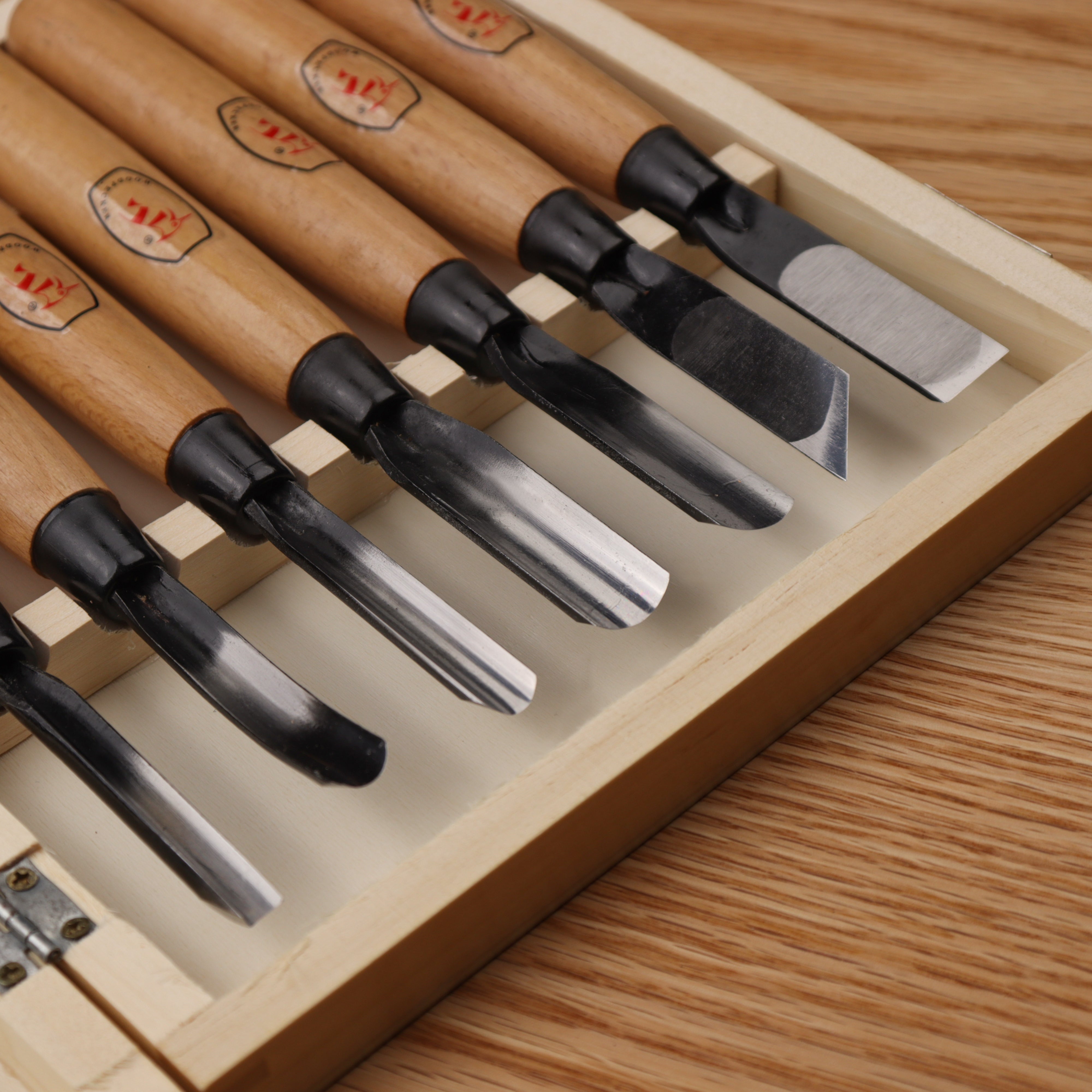 7-Piece Wood Carving Knife Set - Professional Hand Carving Tools for Woodworking, Whittling, and Spoon Making
