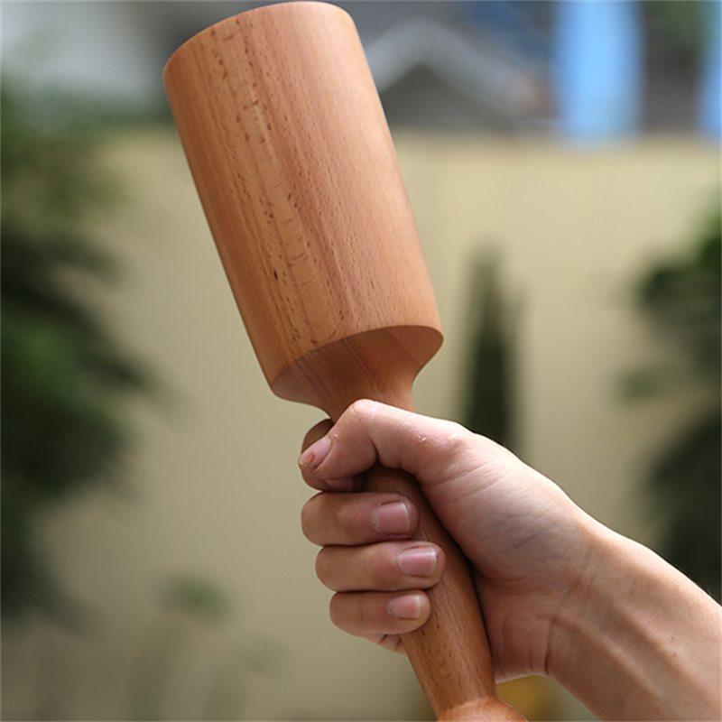 European Red Beech Solid Wood Carving Mallet - Hardwood Hammer for Handmade DIY Woodworking
