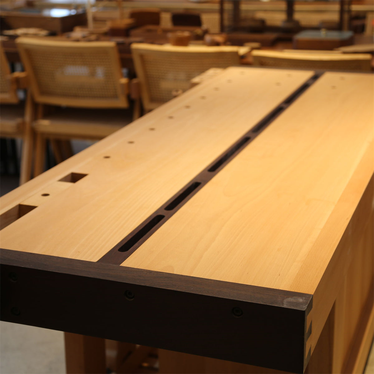 Custom Master Series Woodworking Workbench - Multifunctional Solid Wood Saw Table & Professional Carpenter Work Station