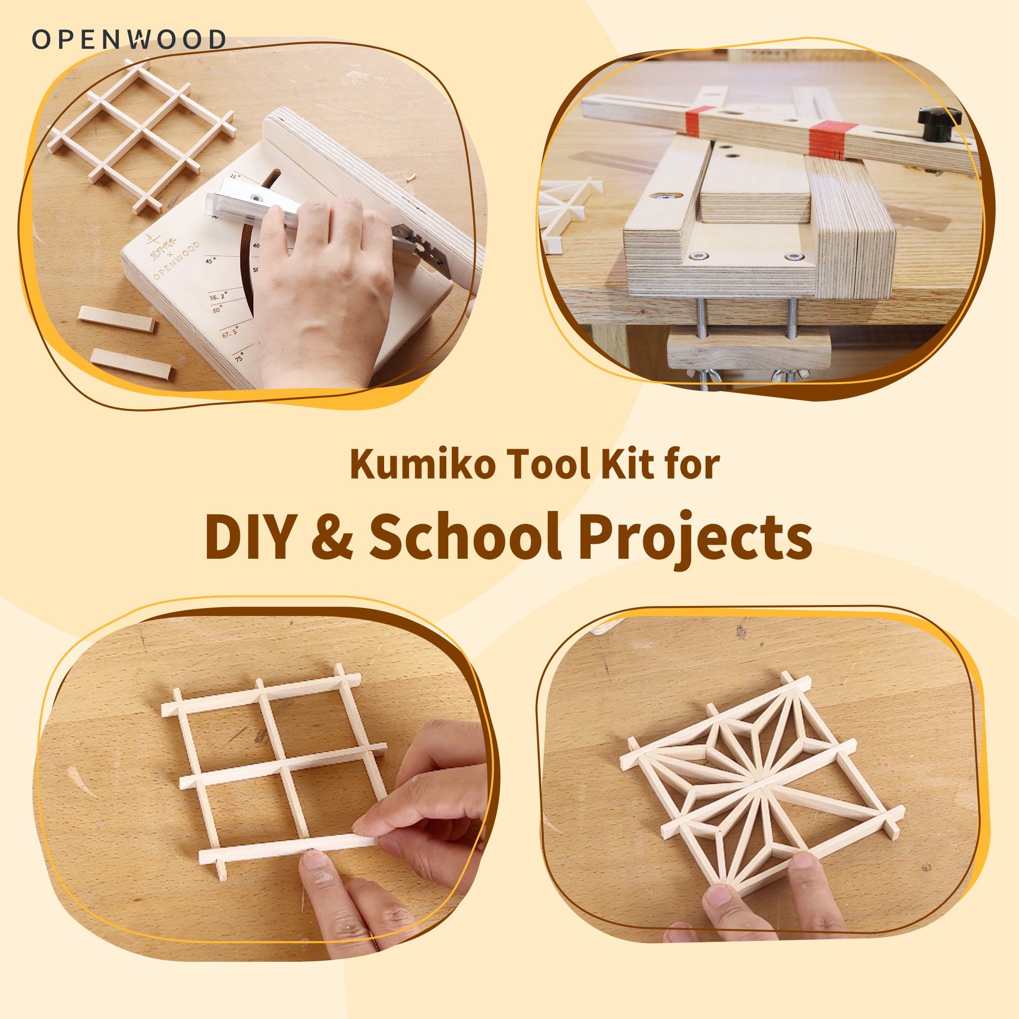 Kumiko Woodworking Tool Kit | Beginner DIY Set for Traditional Wood Lattice Craft & Education