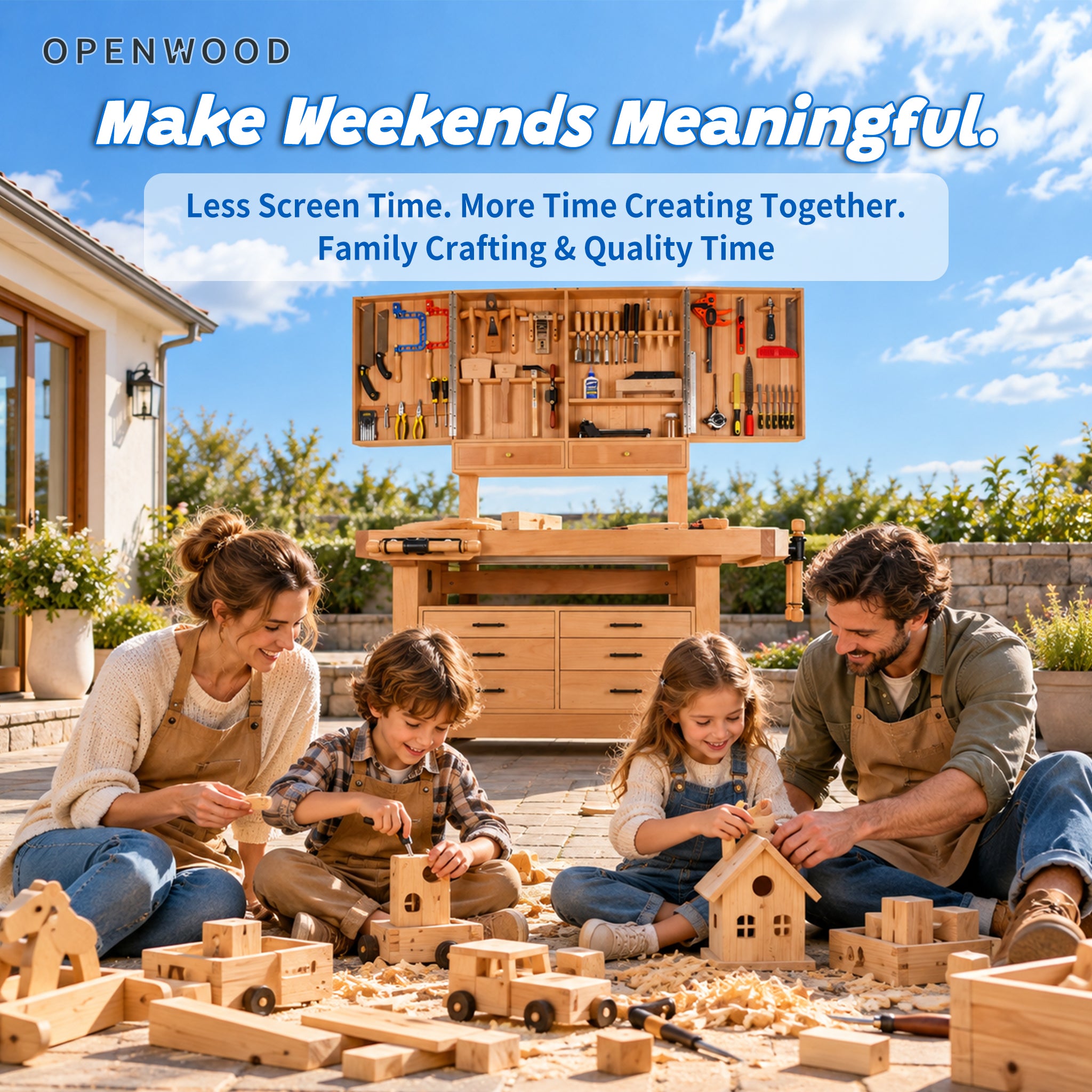 Family Woodworking Workbench – Create, Learn & Build Together