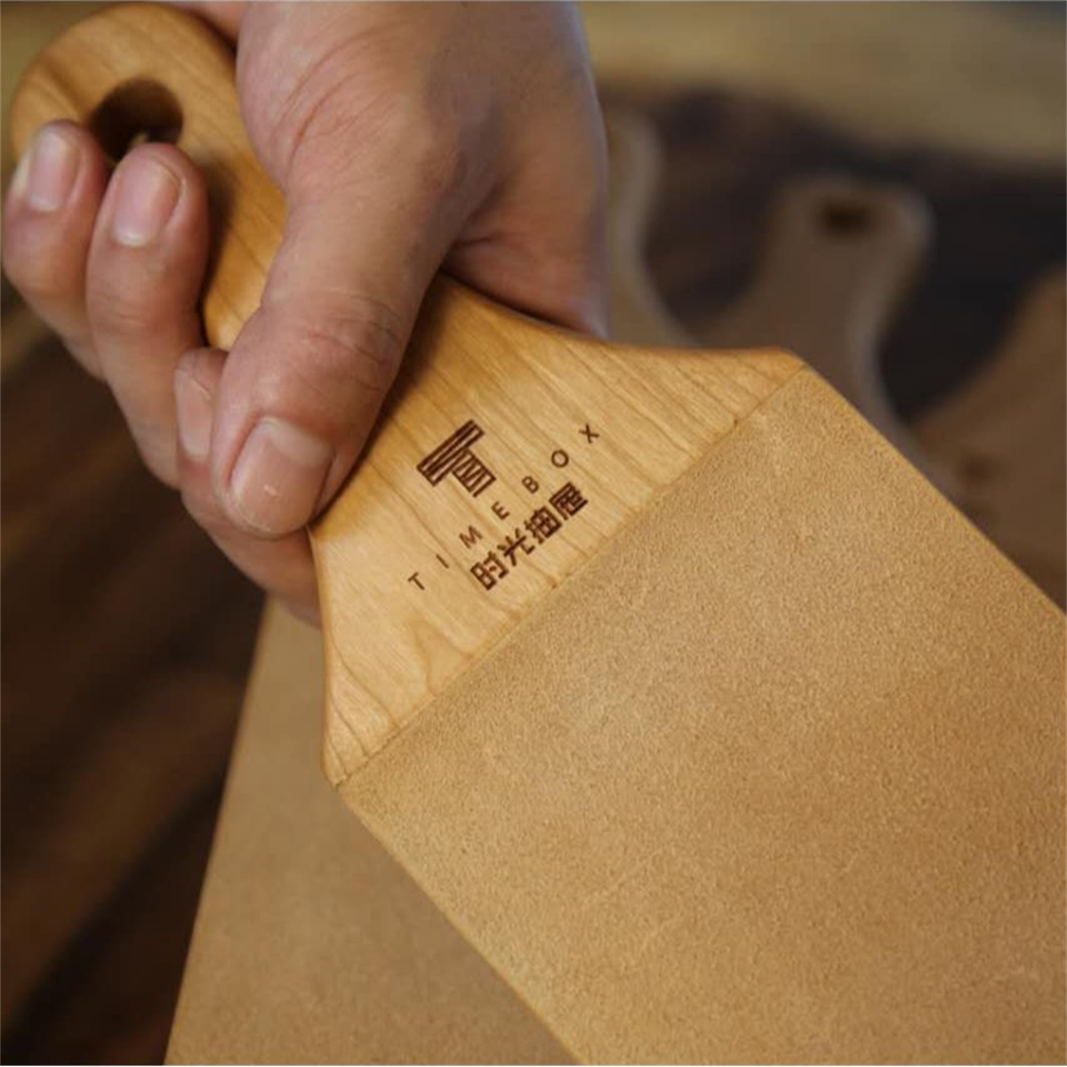 Wood Carving Leather Strop with Polishing Compound - Sharpener Strop Block for Chisels and Plane Blades