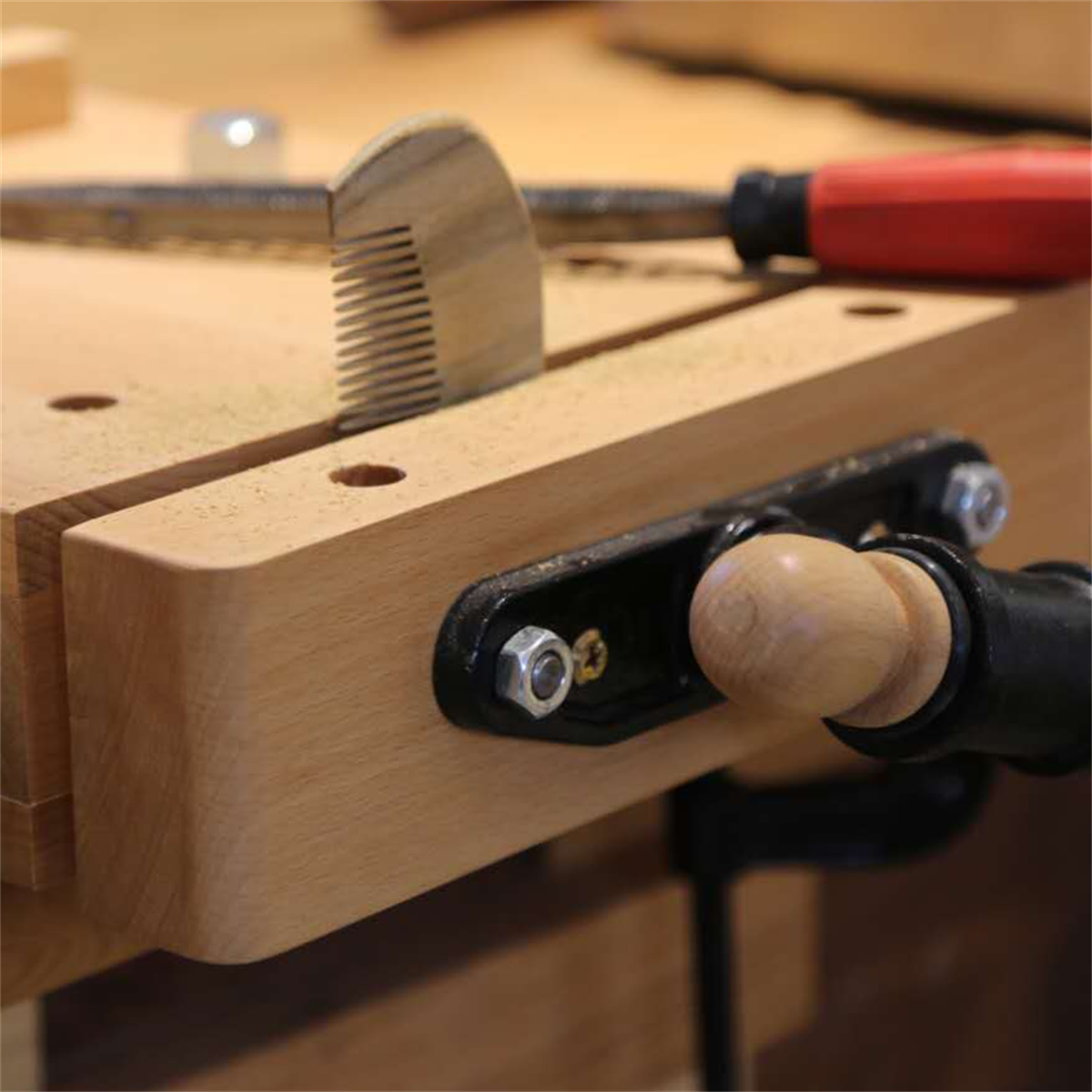 Mini Woodworking Workbench - Small Home DIY Work Table with Versatile Vise & Kids Miniature Woodworking Desk