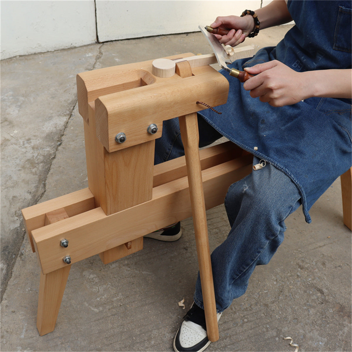 Woodworking Bench Horse Clamping Tool - Manual Wood Vise & Press Horse Holder for DIY Carpentry