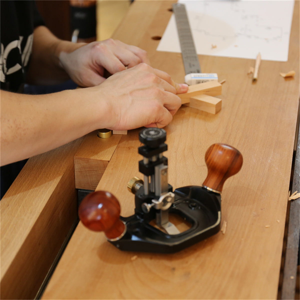 HONGDUI Woodworking Shoulder Plane & Rabbet Plane - Chrome Vanadium Alloy Steel Hand Tool