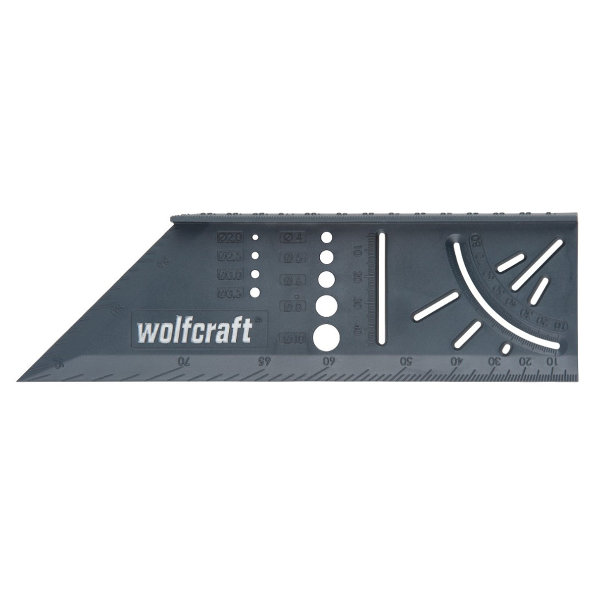 Wolfcraft Multi-Angle Measuring Tool - 3D Scribing Gauge, 45/90 Degree Angle Ruler & T-Square for Woodworking