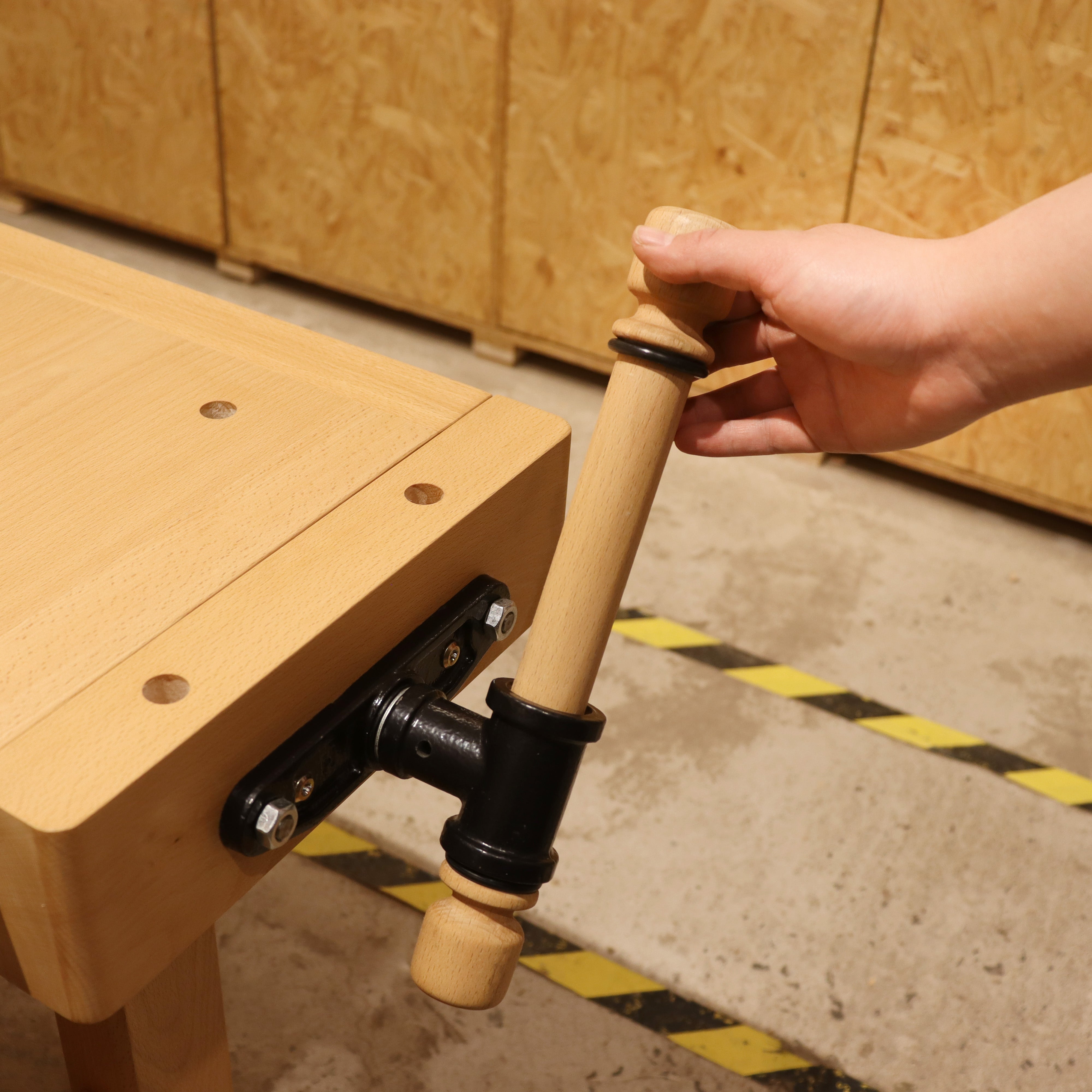 4-Station Woodworking Table - Professional Workbench for School Woodshop Classrooms