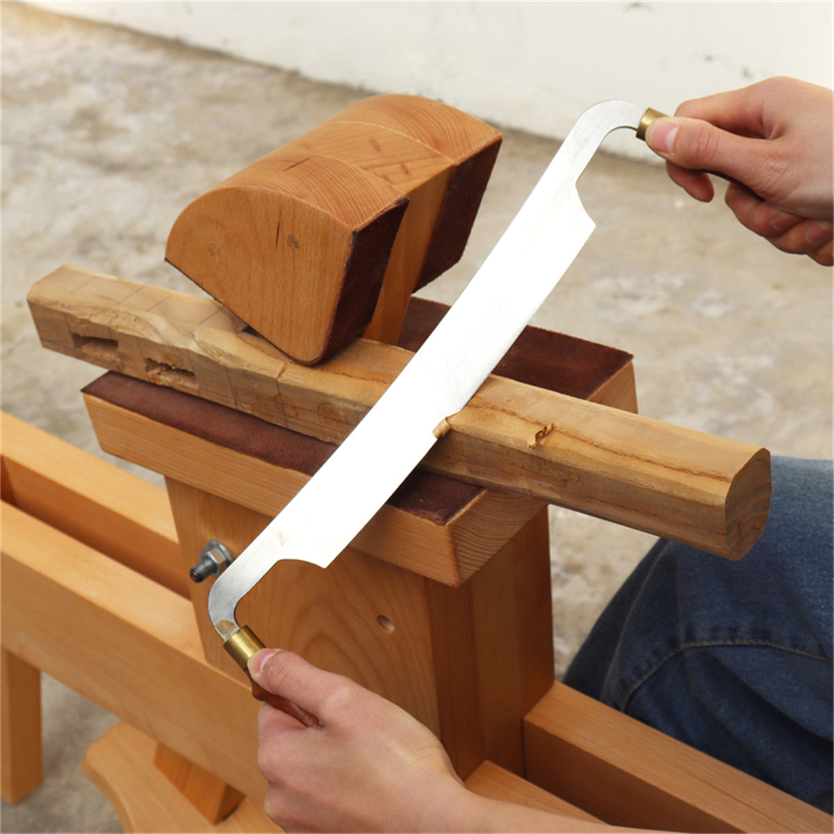 Woodworking Bench Horse Clamping Tool - Manual Wood Vise & Press Horse Holder for DIY Carpentry