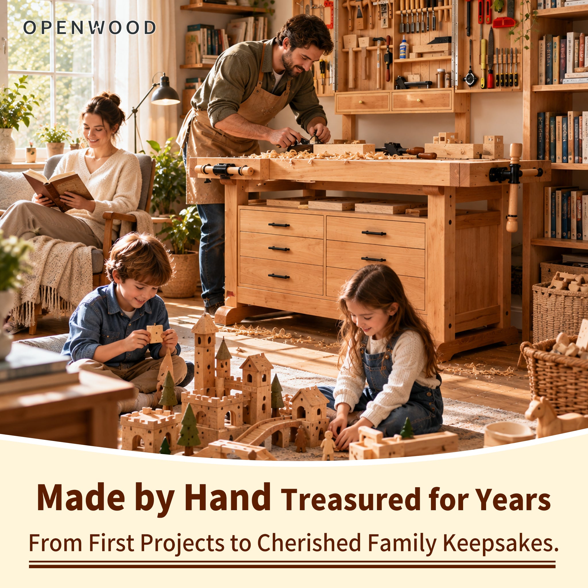 Family Woodworking Workbench – Create, Learn & Build Together