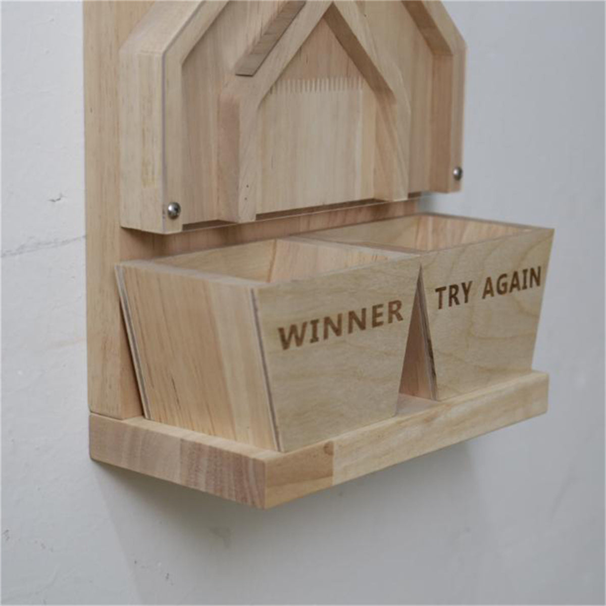 Wall Mounted Oak Wood Bottle Opener - Creative Candy Machine Design Bottle Opener for Kitchen, Bar & Restaurant