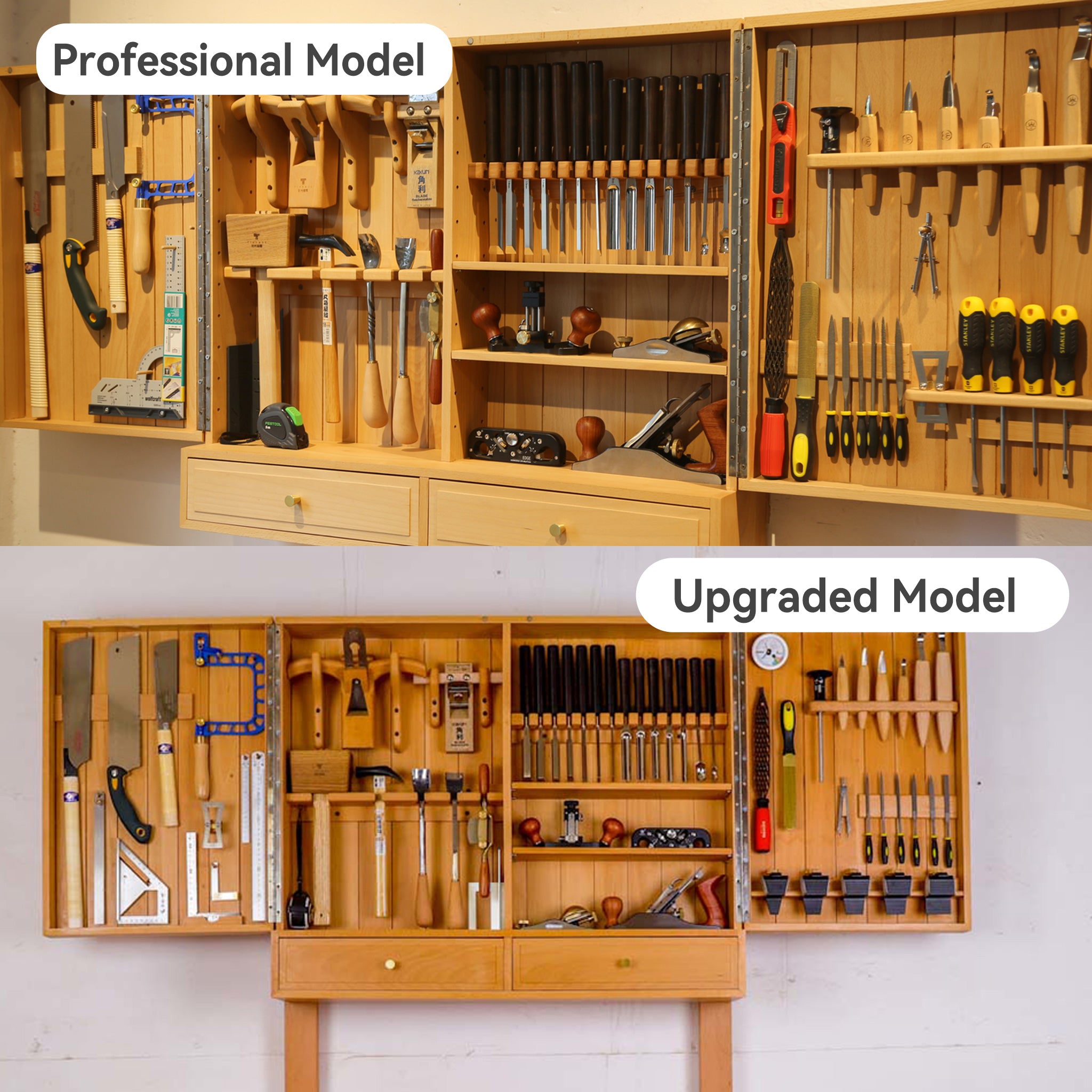 Professional Woodworking Workbench with Modular Tool Storage